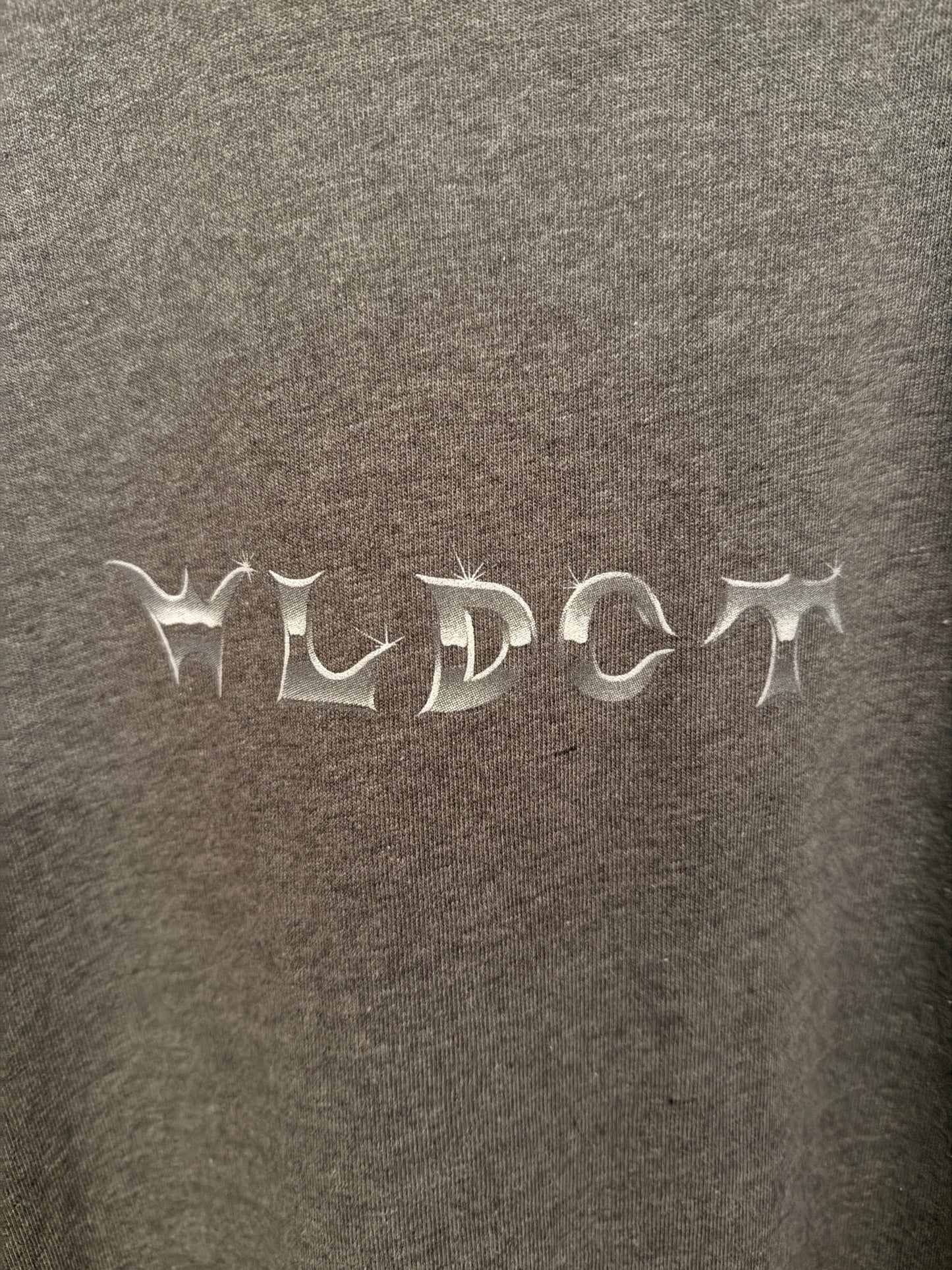 Standard fit Heather gray WLDCT Chrome Biker Logo T-Shirt