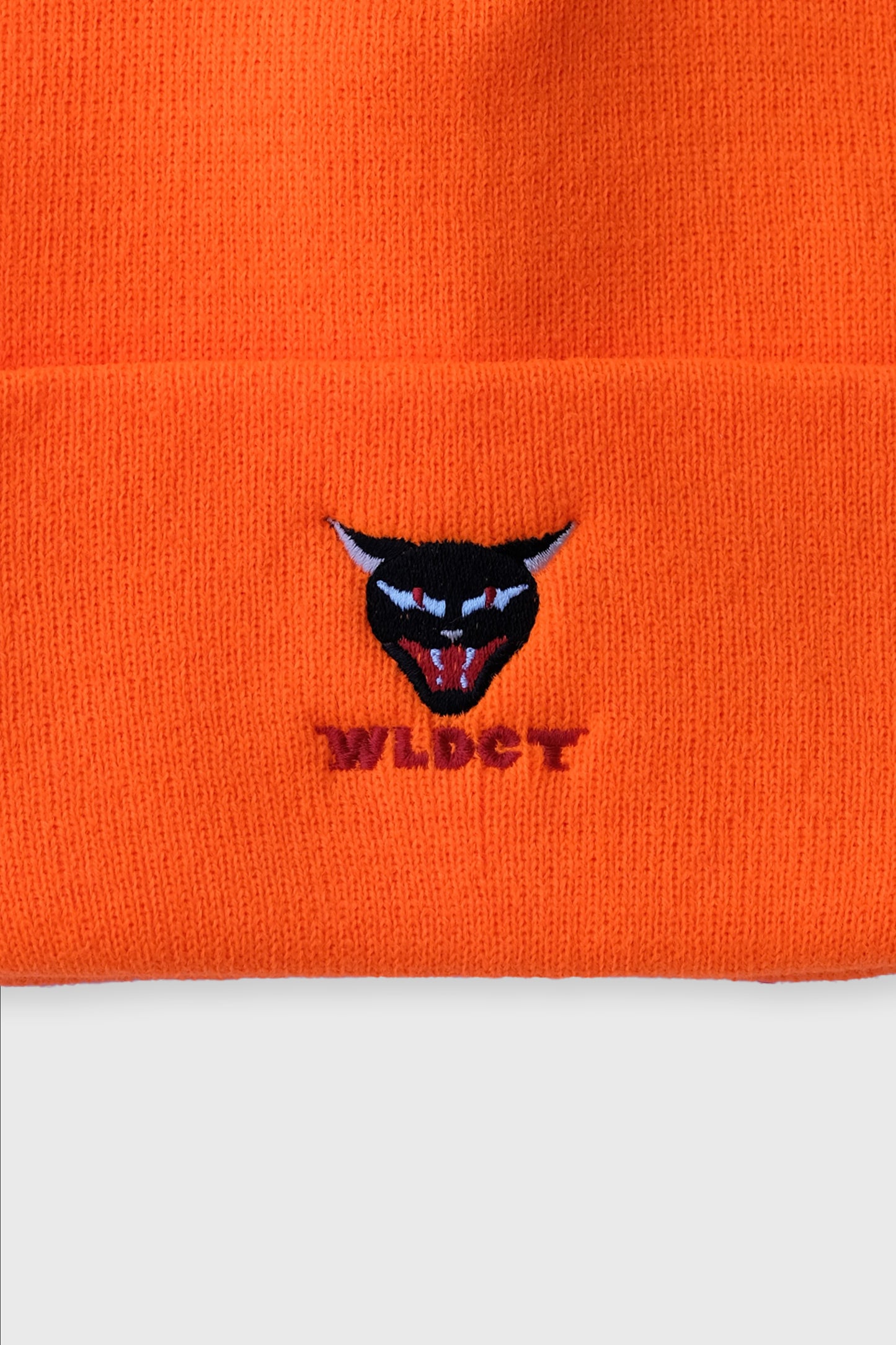 Highlighter Orange WLDCT x Luke Thomas Embroidery Beanie