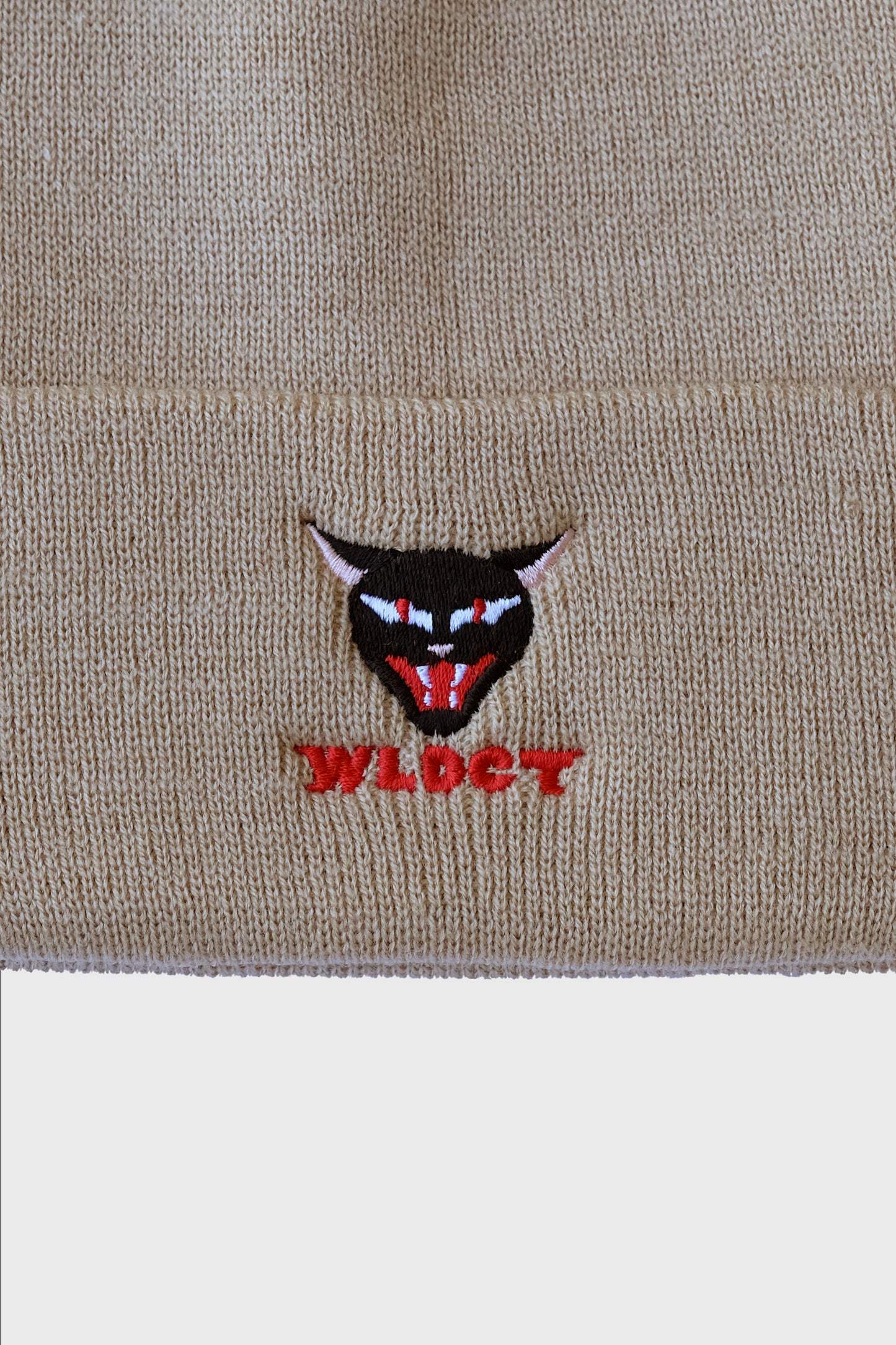 Tan WLDCT x Luke Thomas Embroidery Beanie