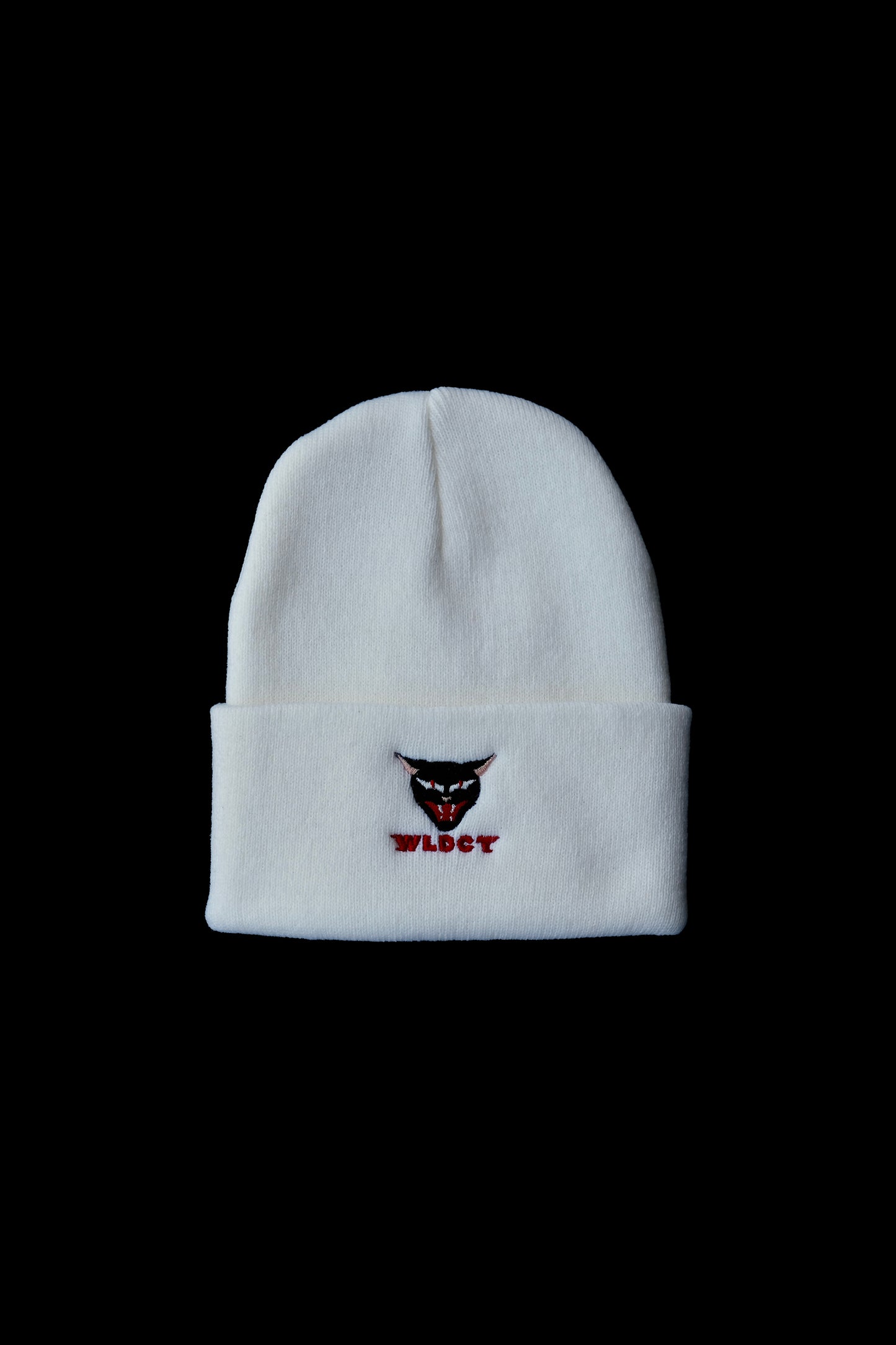 White WLDCT x Luke Thomas Embroidery Beanie