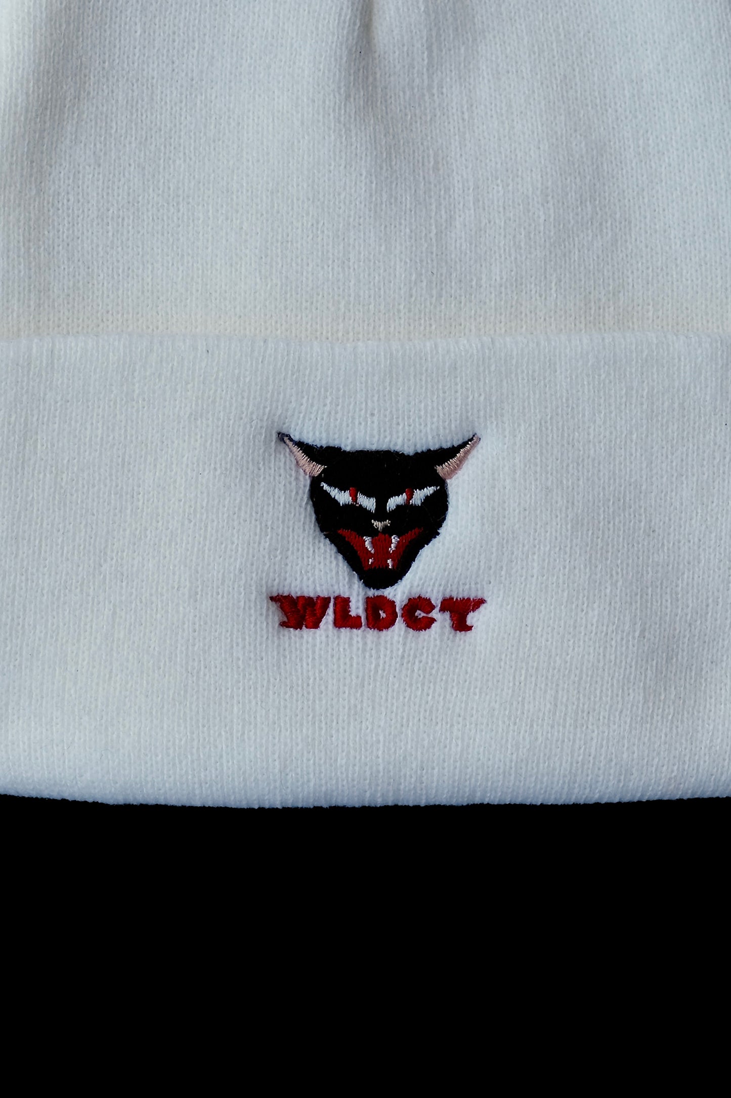 White WLDCT x Luke Thomas Embroidery Beanie