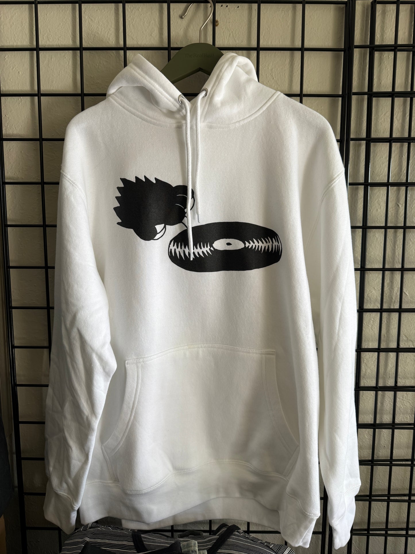 WLDCT White Fleece Record Scratch Hoodie