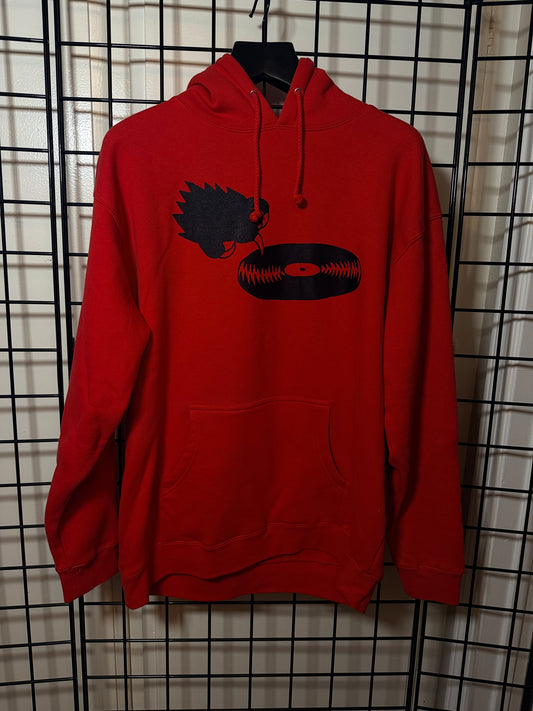 WLDCT Red Fleece Record Scratch Hoodie