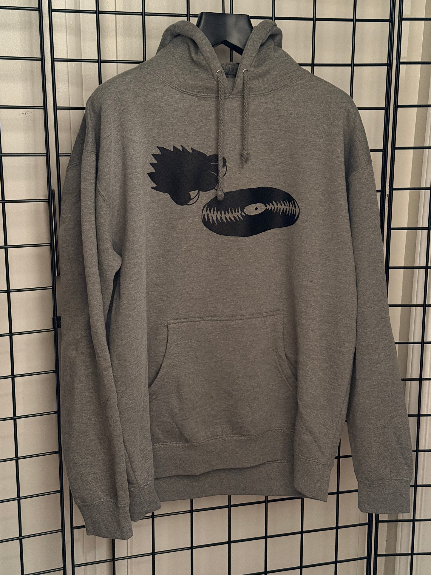 WLDCT Dark Heather Grey Fleece Record Scratch Hoodie