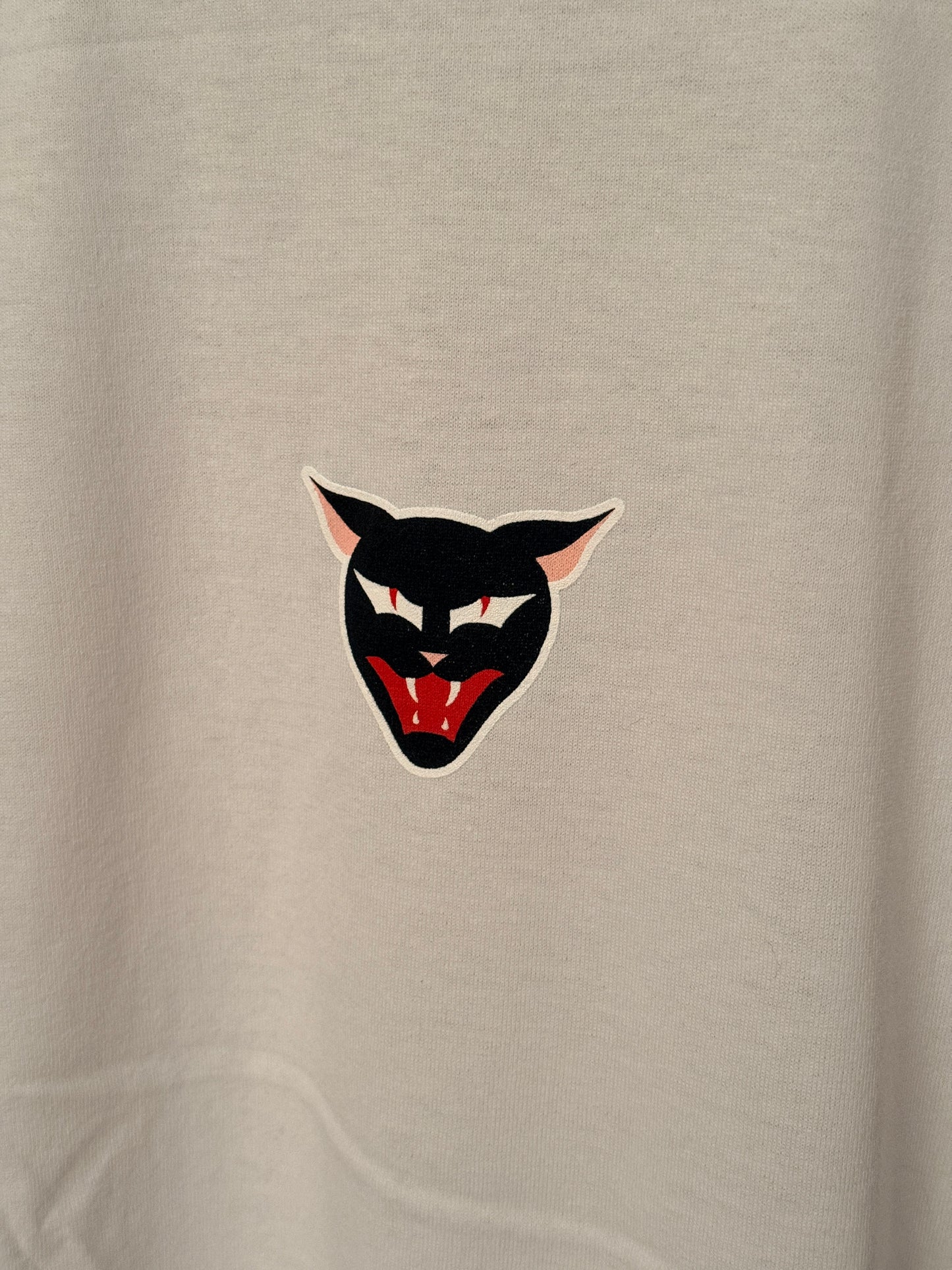 Standard Fit White WLDCT Mini Cat Head T-Shirt