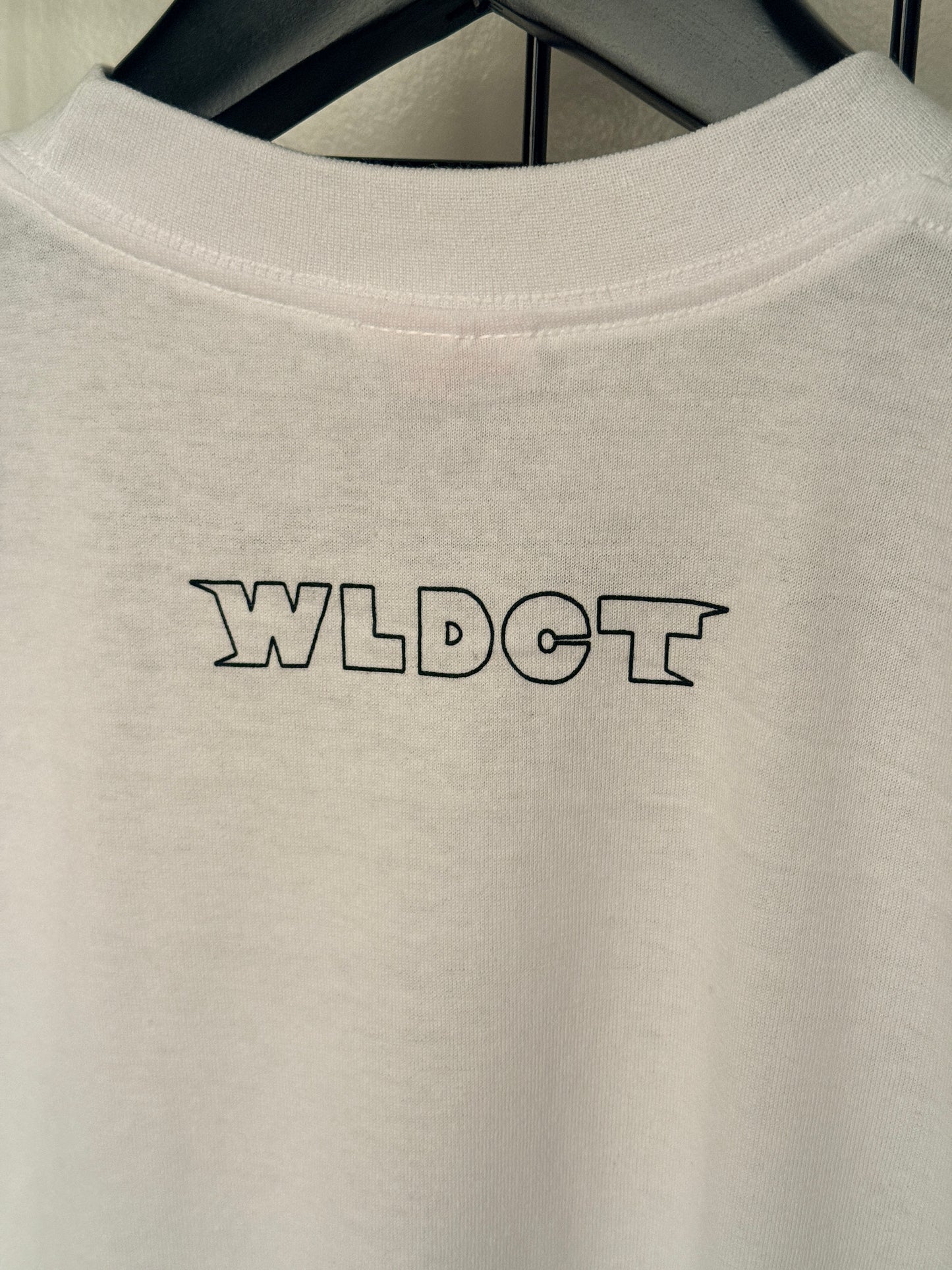Standard Fit White WLDCT Mini Cat Head T-Shirt