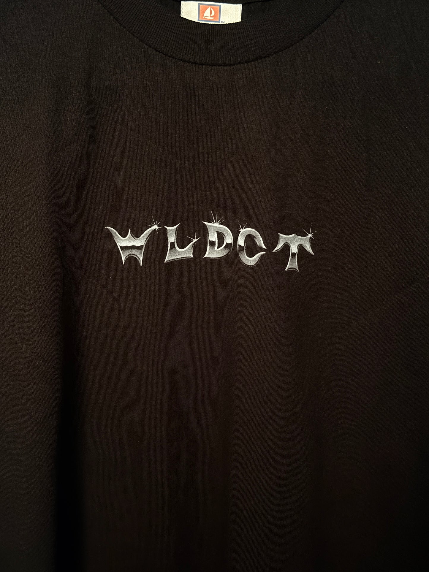 Standard fit Black WLDCT Chrome Biker Logo T-Shirt