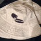 White Record Scratch Embroidered Bucket Hat