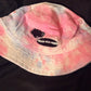 Light pink blue tie dye Record Scratch Embroidered Bucket Hat