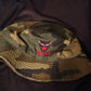 Old school Camo Cat Head embroidery Bucket Hat